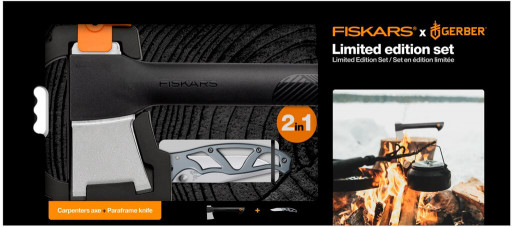 Набір Fiskars сокиру плотницкий малий Solid A6 (1052046) + Складаний ніж Gerber Paraframe ™ (1027831) 1057911